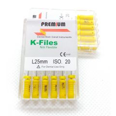 Ace Ni-Ti K-files 20 25mm Premium